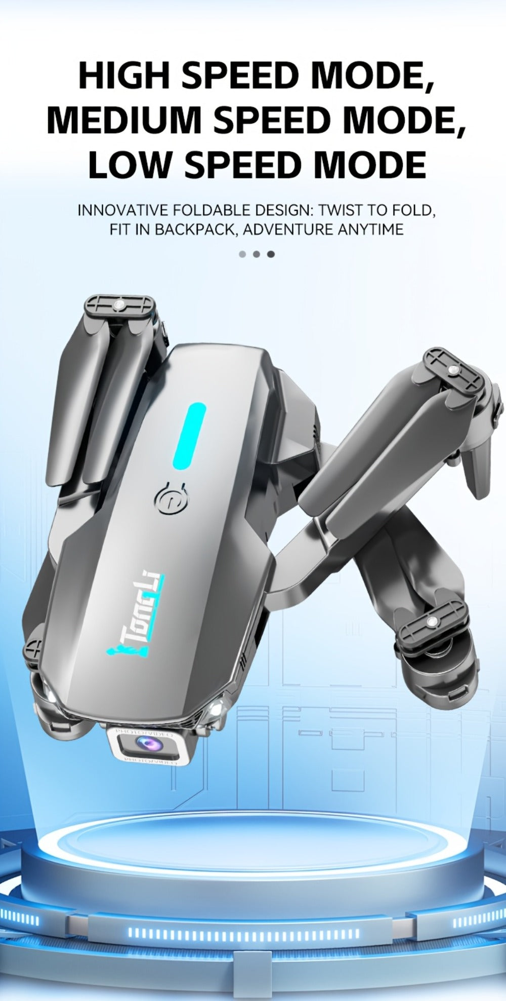 Beginner Vlogging Aerial Photography Quadcopter Gift for Kids Teens Adults | Foldable HD Camera Drone Free Storage Bag USB-C Charging 3D Flips Single or Dual - product image 17