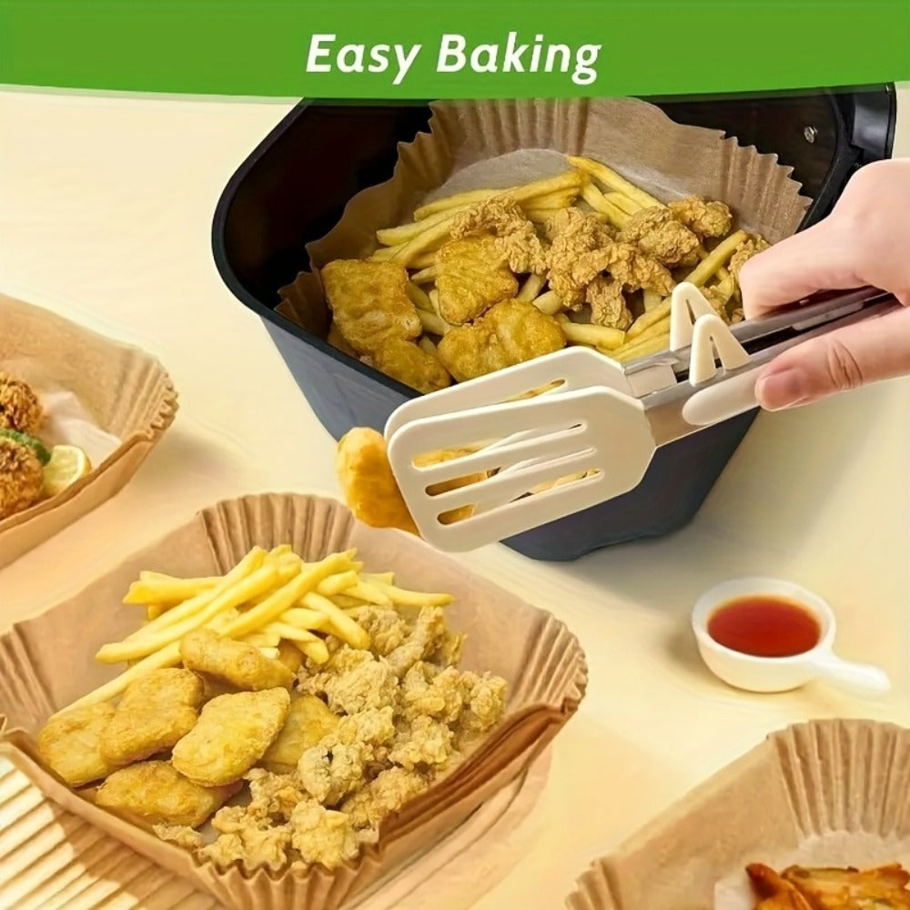 Air Fryer Parchment Paper Liners 250pcs - Non-Stick Disposable Square Liner Sheets for 5-8QT Air Fryer Basket Baking Roasting Microwave Unbleached - product image 6