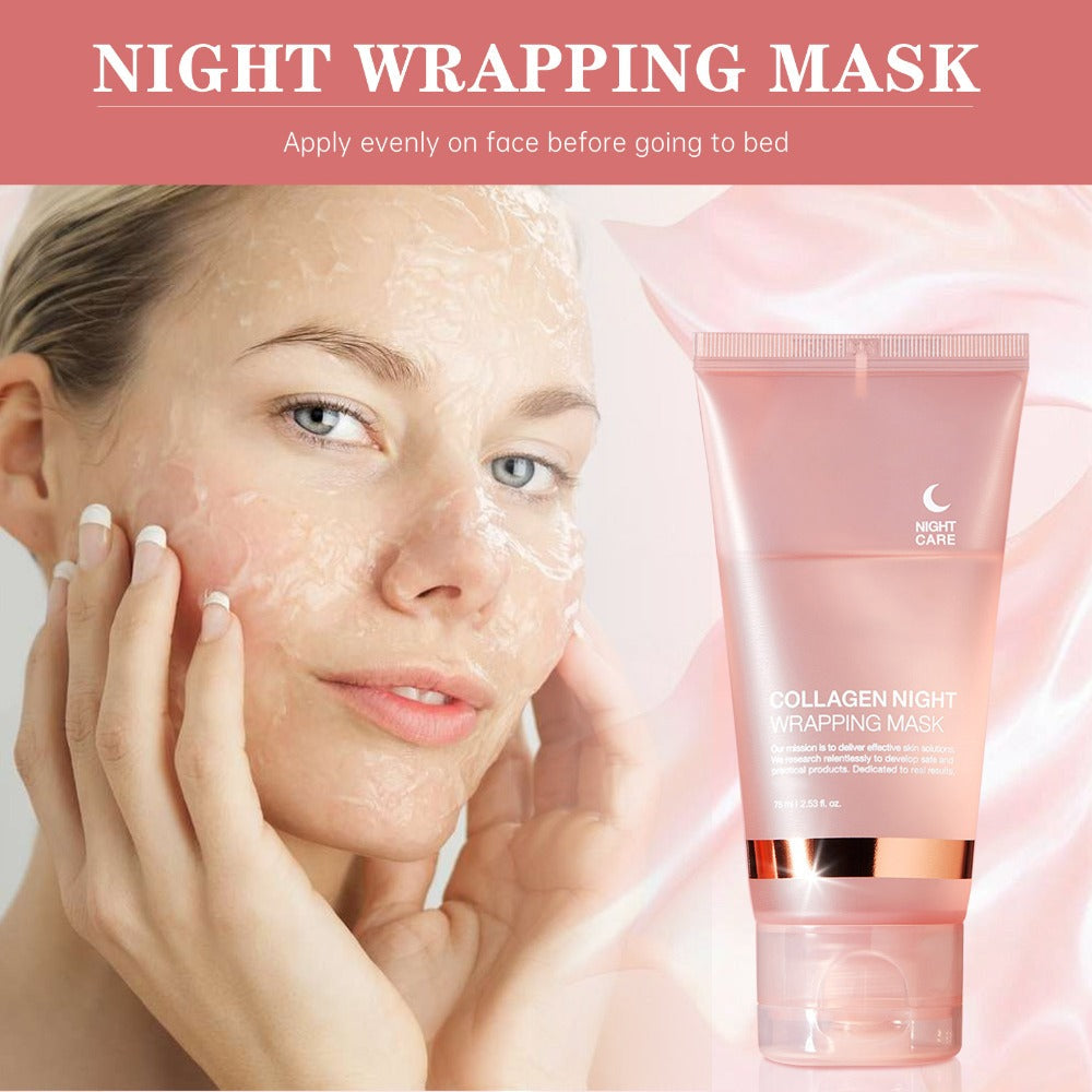Collagen Night Mask with Brush Overnight Face Mask Hydrating Anti-Aging Sleeping Mask Elasticity Repair Skin Care for All Skin Types - product image 11