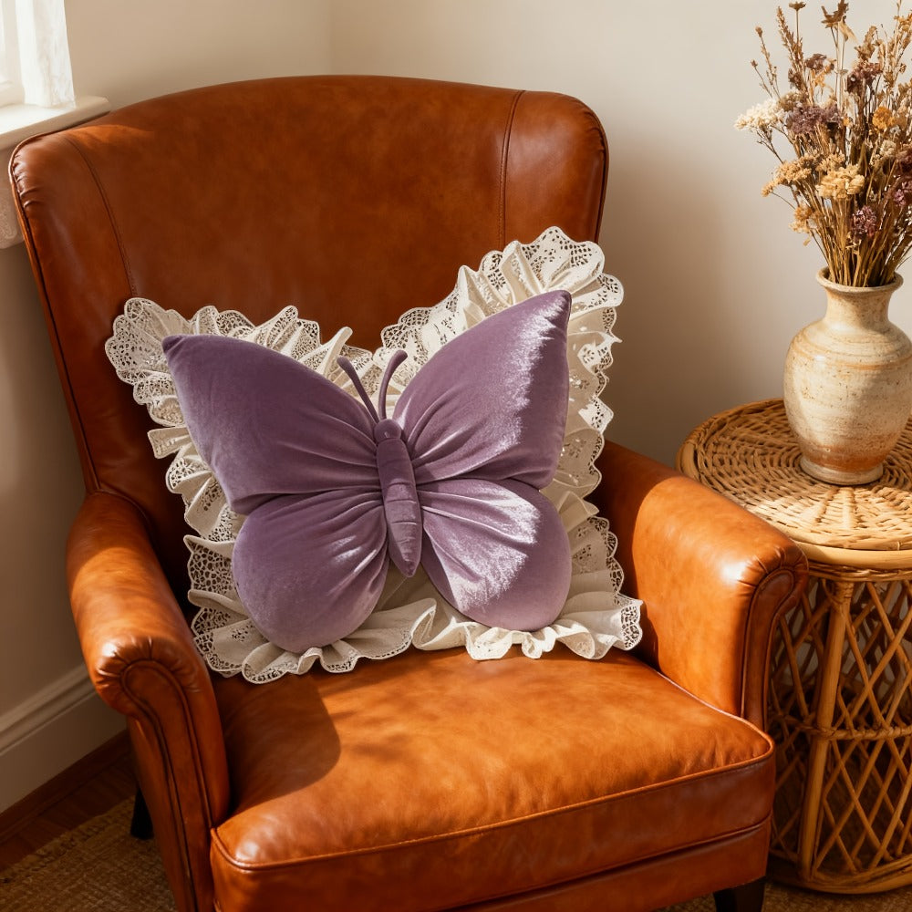 Butterfly Shaped Throw Pillow 3D Bow Decorative Cute Accent Pillow for Bed Sofa Couch Velvet Soft Polyester Fill Whimsical Home Decor Gift Multiple Colors 40x28cm - product image 18