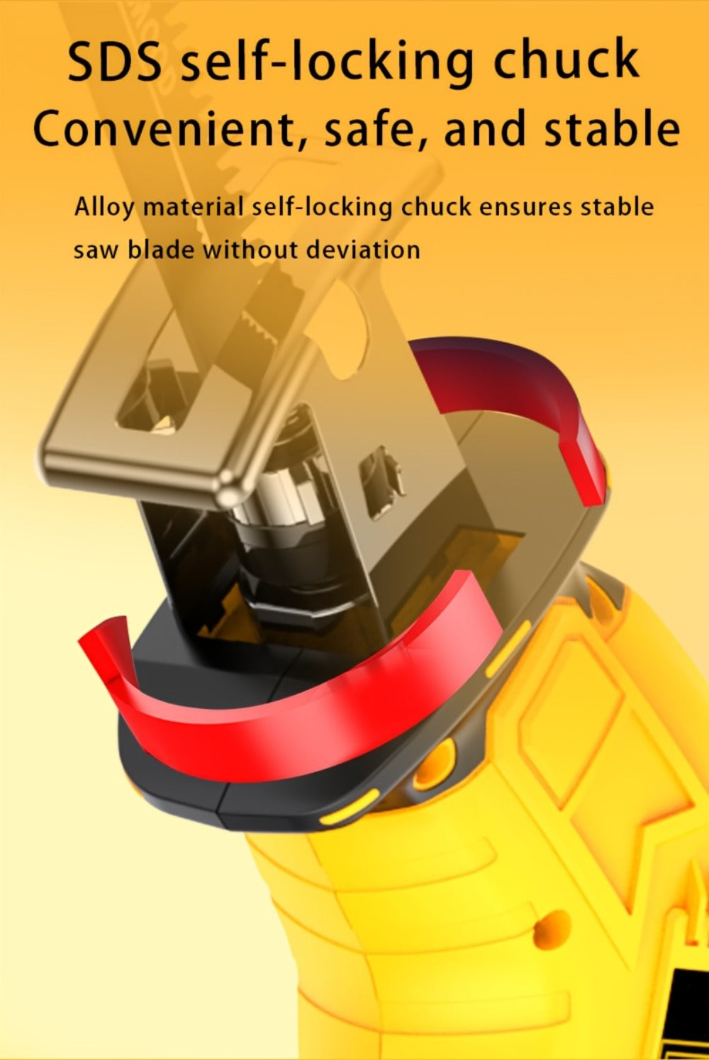Cordless Reciprocating Saw - Electric Reciprocating Saw with Safety Lock, Large Capacity Battery & Charger, Variable Speed for Wood, Metal & Demolition Cutting, DIY Home Renovation - product image 18