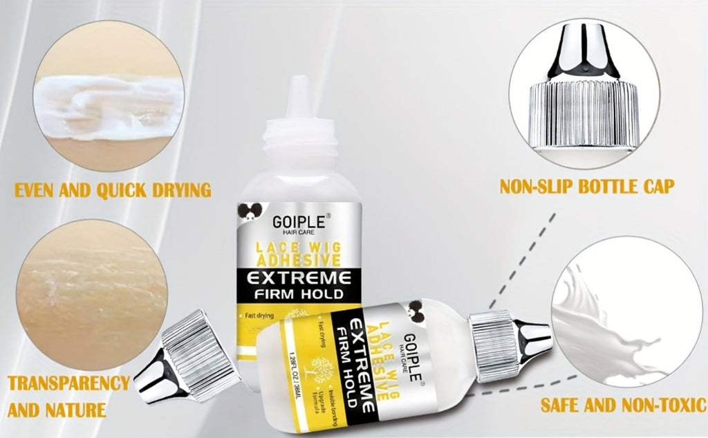 Lace Wig Glue Kit 10pcs Complete Set with Lace Melting Spray Liquid Adhesive Remover Strong Hold Quick Dry for Beginners | Lace Front Full Lace Wig Fixing Tools - product image 13