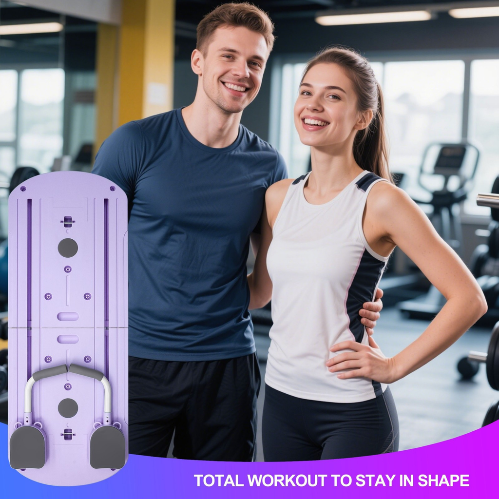 Collapsible Pilates Board 8-in-1 with Resistance Bands | Anti-Slip Yoga Push-Up Board for Core Strength, Balance, Fat Burning & Full Body Home Gym Training - product image 26