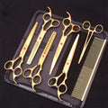 Japanese Stainless Steel Cutting Thinning Chunker Shears with Pet Comb for All Breeds | Dog Grooming Scissors Set 7 Piece - product image 4