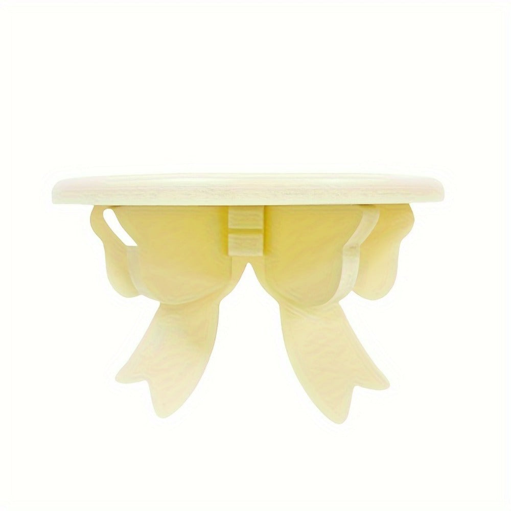 Floating Wooden Wall Shelf with Bow Design - Wall-Mounted Storage Rack for Bathroom Kitchen Living Room Bedroom Decor - product image 8