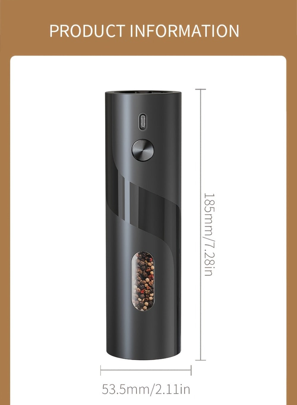 Electric Salt and Pepper Grinder Set – Rechargeable Automatic Mills with LED Light, Adjustable Coarseness & 3.72oz Capacity for Home Kitchen, BBQ, Restaurant & Outdoor Entertaining - product image 30