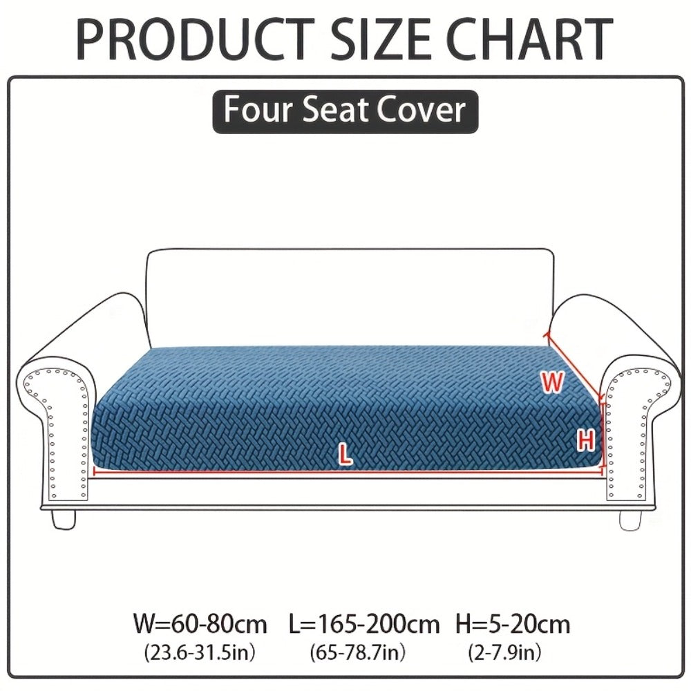 Jacquard Stretch Sofa Cover Non-Slip | Elastic Wear-Resistant Couch Slipcover, Polyester Jacquard Fabric, 1 to 4 Seat Sectional L-Shape, Armrest Backrest, Machine Washable - product image 36