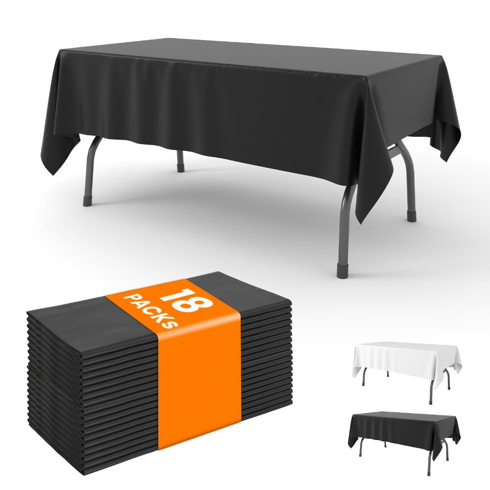 Disposable Plastic Tablecloths 18/36 Pack 54x108 Inch – Leakproof Sturdy White Table Cover for Party Picnic Wedding Birthday Banquet Outdoor Event Decorative Table Cloth Bulk Pack - product image 12