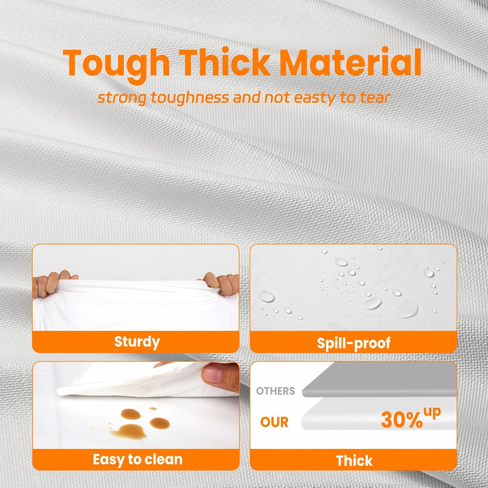 Disposable Plastic Tablecloths 18/36 Pack 54x108 Inch – Leakproof Sturdy White Table Cover for Party Picnic Wedding Birthday Banquet Outdoor Event Decorative Table Cloth Bulk Pack - product image 6
