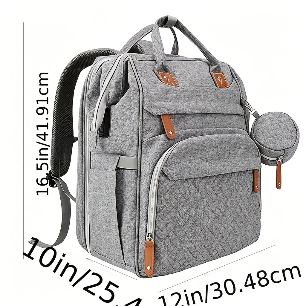 Diaper Bag Backpack, Diaper Bags, Shower Gifts, Multifunctional Diaper Backpack Large Capacity, (Heather Grey), Items, Necessitied - product image 2