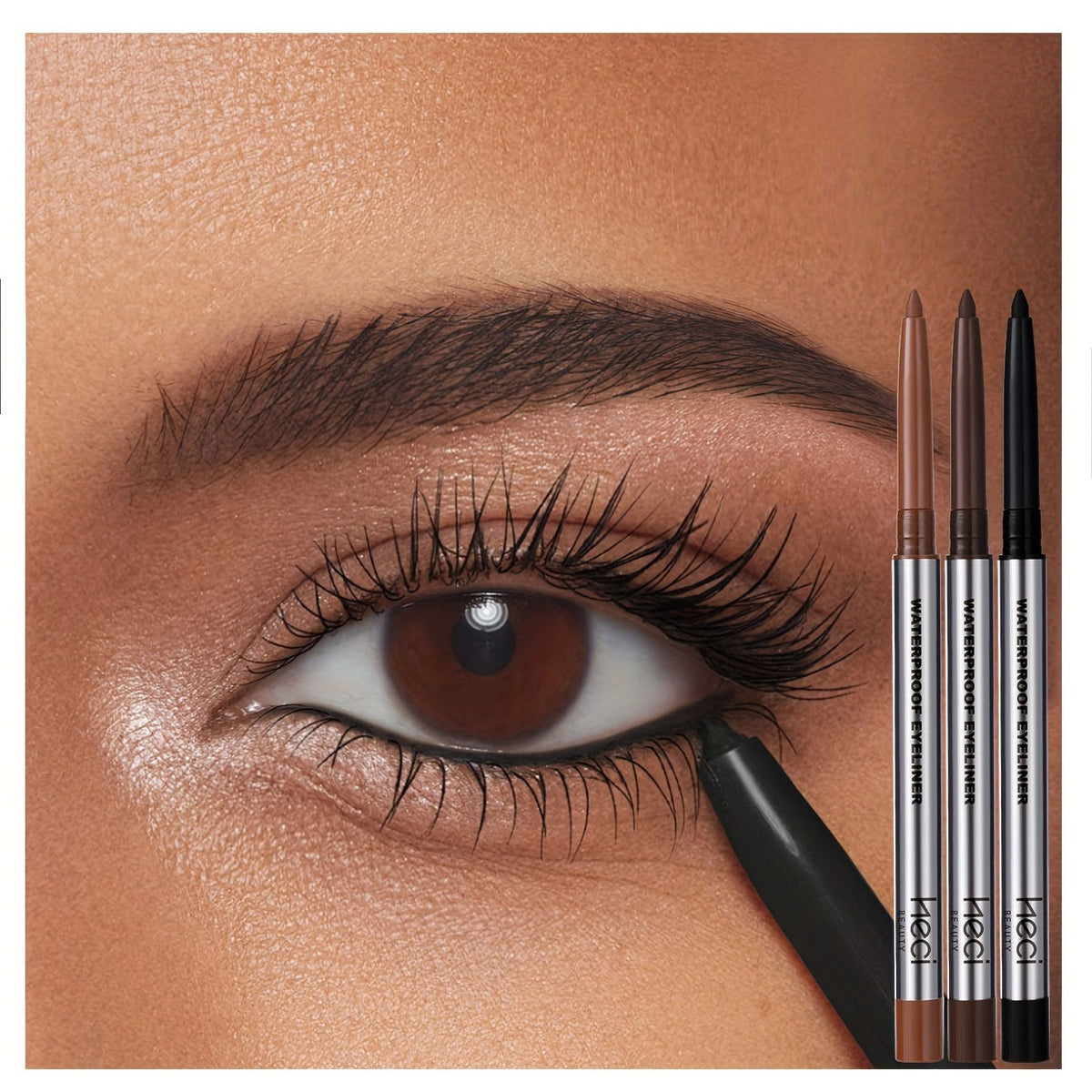 3-Piece Matte Gel Eyeliner Pen Set Waterproof Long-Lasting Smudge-Proof Precision Eye Makeup — Quick-Dry Creamy Formula for Sensitive Mature Skin Beginner Friendly Deep Medium Blac - product image 15