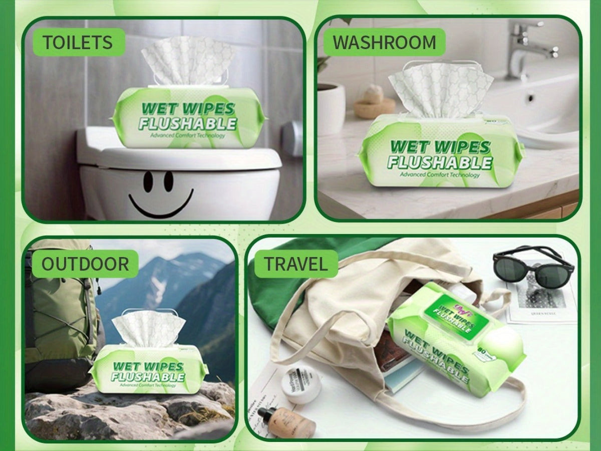 Flushable Wipes for Adults 1200 Count 15 Packs Unscented Toilet Wipes No Alcohol 100% Plant Based Fibers Septic Safe Sewer Safe Wet Wipes Bulk Value Pack for Sensitive Skin Persona - product image 15