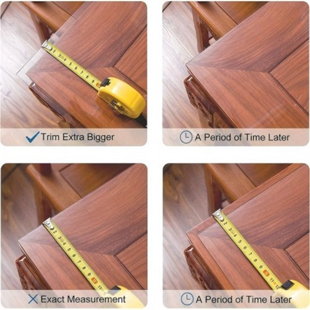 Clear PVC Tablecloth Table Protector 1.5mm Thick Transparent Table Cover Heat Resistant Scratch Resistant Waterproof Desk Mat for Dining Table Home Office Restaurant Coffee Table M - product image 44
