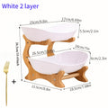 A Creative Two-Layer/Three-Layer Kitchen Fruit Basket, Large-Capacity Layered Fruit Basket, European-Style Dried Fruit Plate, Bamboo and Wood Frame, Household - product image 3