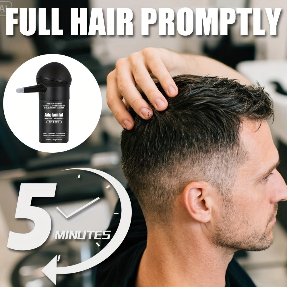 Hair Building Fibers for Thinning Hair 2-in-1 Kit 15g - Instant 1-Second Adsorption Natural Invisible Hair Loss Concealer for Men & Women | Covers Bald Spots & Gray | 4 Shades - product image 10