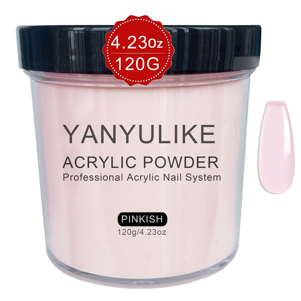 Clear Pink White Acrylic Nail Powder 4oz No Lamp Needed – Polymer Formula for Nail Extensions Sculpting 3D Nail Art Overlays Beginner & Professional System - product image 4