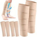 Compression Leg Wraps 3 Pairs – Adjustable Lower Leg Wrap for Lymphedema, Shin Splints & Calf Support, Breathable Non-Slip Compression Bandage for Men Women - product image
