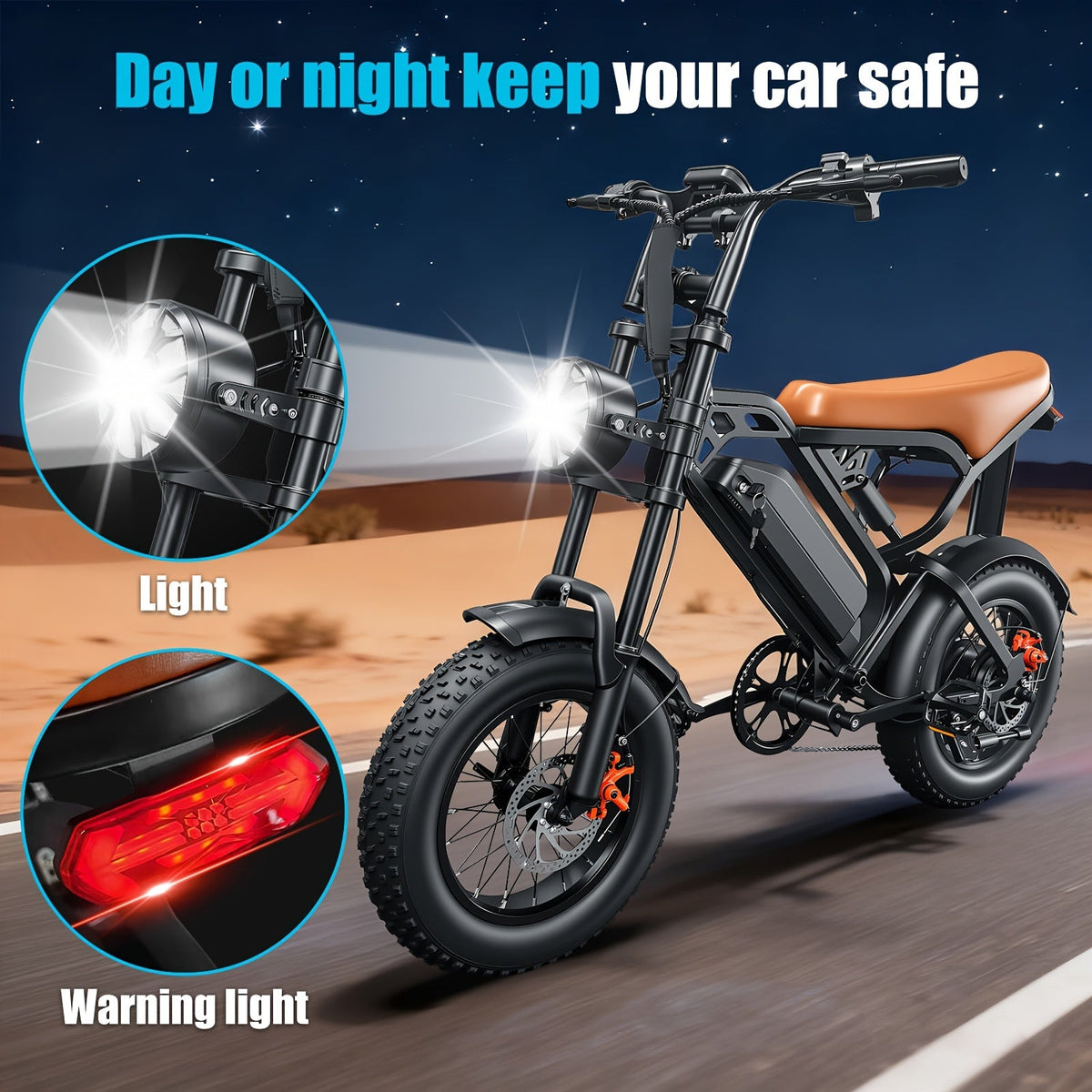 Electric Mountain Bike 749W Motor 48V 13AH Battery Full Suspension Fat Tire Off-Road E-Bike 27.9MPH Max Speed 5-Speed LED Display Adult Electric Bicycle All - product image 5