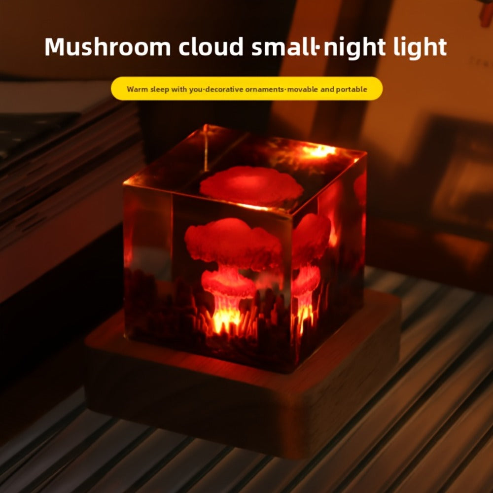 Mushroom Cloud Night Light – USB Powered LED Atomic Bomb Glow Lamp, Sci-Fi Desktop Decoration Art Piece, Unique Gift for Nuclear Enthusiasts, Bedroom Living Room Office Decor - product image 4