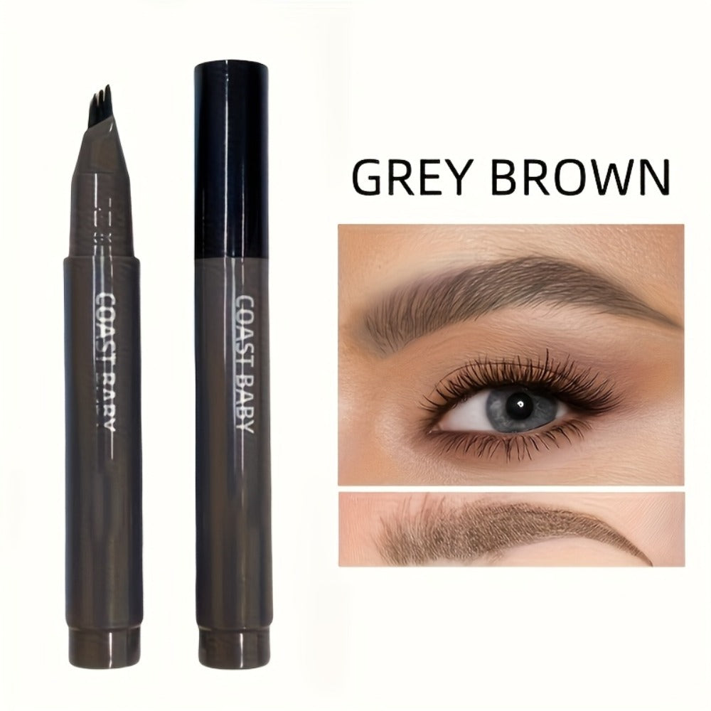 Eyebrow Pencil 2-Pack Multi-Fork Tip Waterproof — 4 Shades Natural Hair Stroke Effect Brow Pen Smudge-Proof Long-Lasting Microblading Look Hairline Filler for Sparse Brows Beginner - product image 10