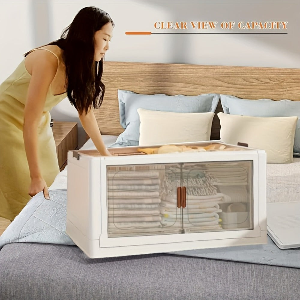 Foldable Storage Cabinet with Door – Multi-Layer Stackable Storage Box for Shoes, Clothes & Books | Large Closet Organizer for Bedroom, Bathroom, Kitchen, Office & Wardrobe - product image 6
