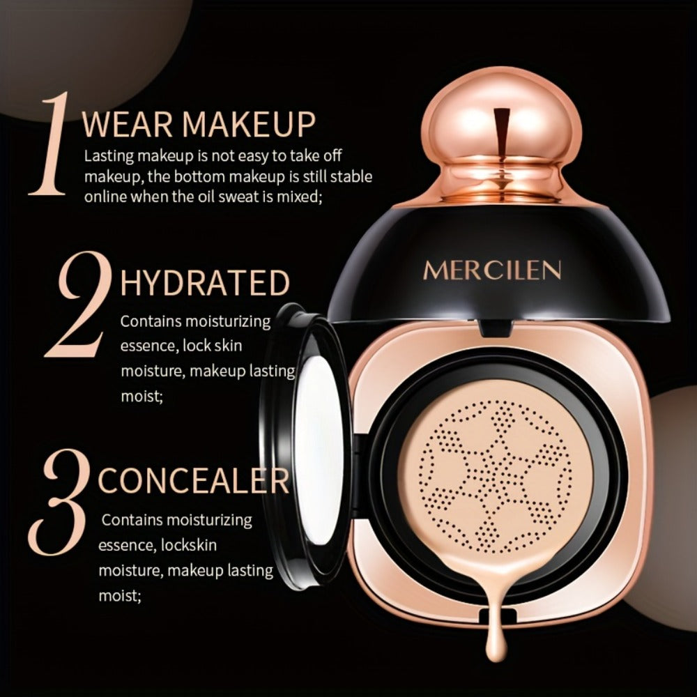 Air Cushion CC Cream Concealer Foundation MERCILEN Moisturizing Buildable Coverage Natural Dewy Finish – Hydrating Long-Lasting Face Makeup for Sensitive Skin Women All Skin Types - product image 7