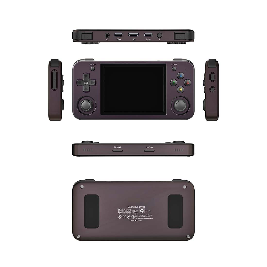 Anbernic RG353M Retro Handheld Game Console | CNC Aluminum Alloy Dual OS Android Linux 3.5" IPS Touchscreen HDMI Hall Joystick 3500mAh Gaming Handheld