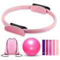 Yoga Pilates Ring Set 8-Piece | TPE Non-Slip Exercise Rings for Flexibility, Strength Training & Body Shaping, Home Workout Fitness Equipment for Women