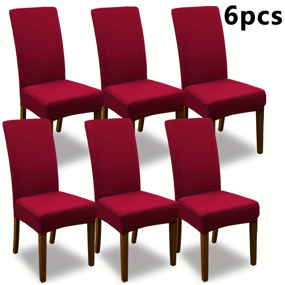 Stretch Dining Chair Covers Set | Elastic Jacquard Slipcovers for Dining Room Kitchen Wedding Office, 4pcs or 6pcs, 9 Colors, Washable Furniture Protector - product image 9
