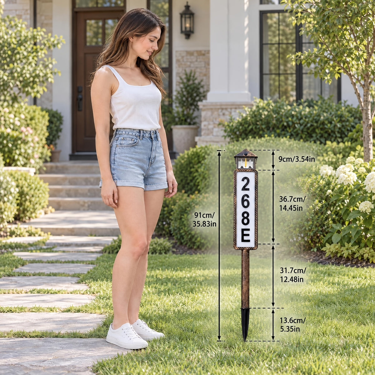 Solar Luminous House Number Sign, 3 Modes LED Lighted Address Board, Clear Visibility at Night, Suitable for Courtyards, Residences, and Apartments, Easy - product image 4