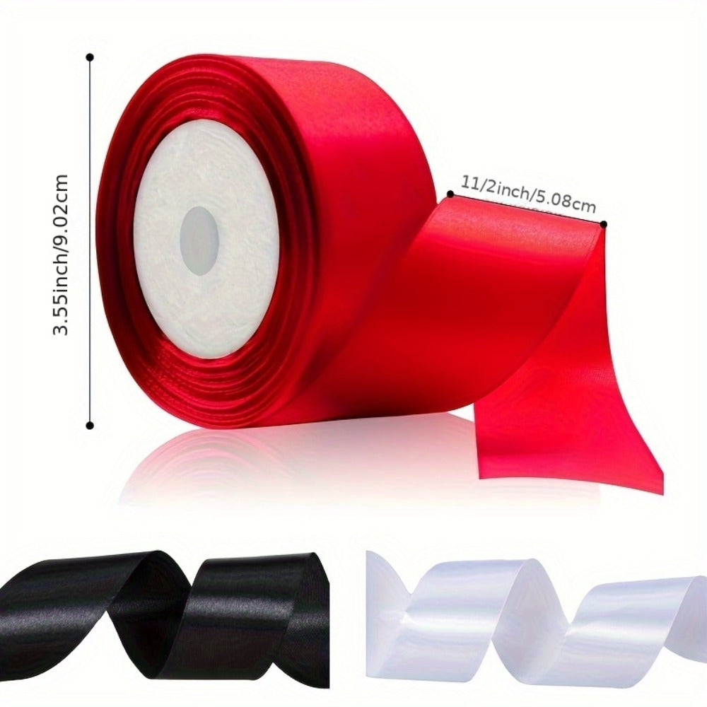 Satin Ribbon 1.5 Inch Wide – 8 Rolls 200 Yards Assorted Colors, Solid Color Silk Ribbon for Gift Wrapping, Hair Bows, Wedding, Party, Christmas & DIY Crafts - product image 3