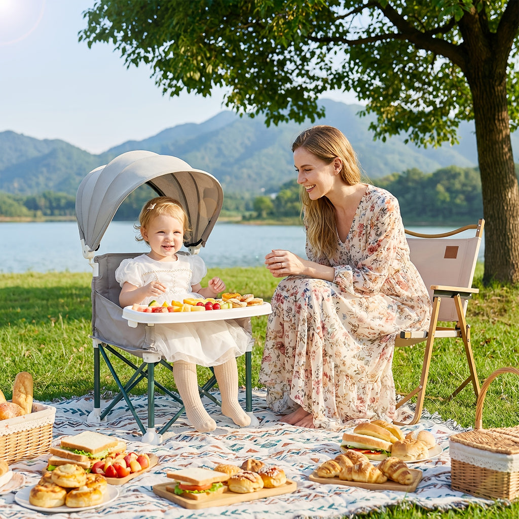 Cochildor Portable Booster Seat & High Chair with Detachable Feeding Tray - Lightweight Sturdy Frame, Ergonomic Kids Chair Suitable for Indoor/Outdoor, Travel - product image 4