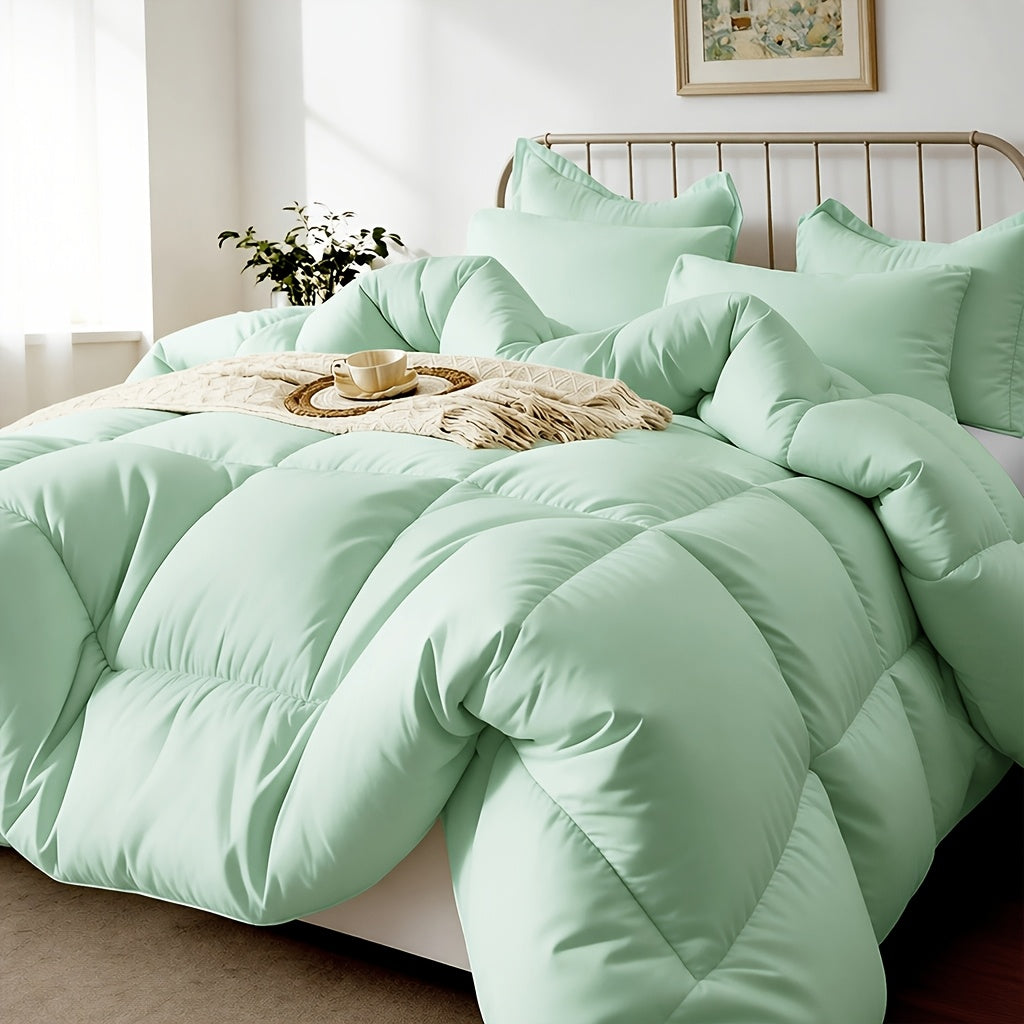 3 pcs Solid-color Diamond-quilted Comforter Set, Easy Clean, Fabric Soft Breathable, Includes 1 Comforter, 1/2 Pillow Shams, Fits All Bed Sizes Matches Various - product image 20