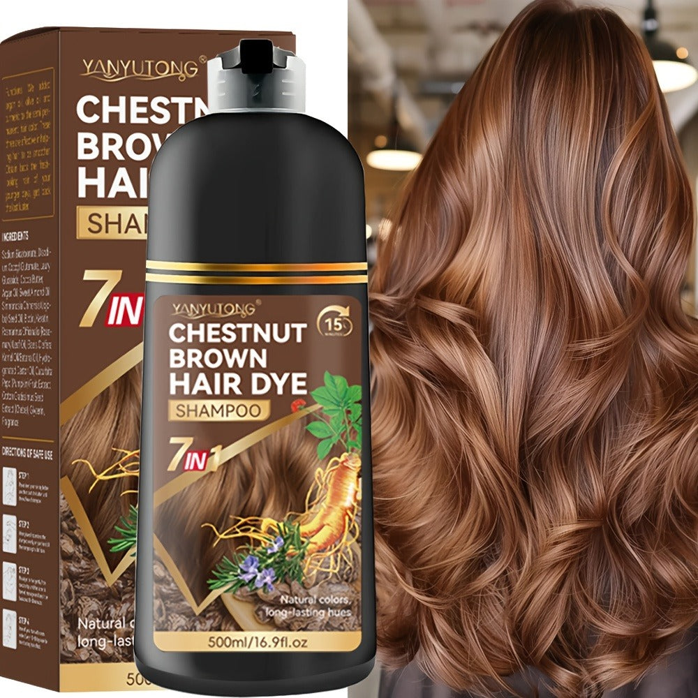 Hair Dye Shampoo Natural Plant Pigments – Covers Gray Hair Fast in 1 Wash, 16.91oz Color Shampoo in Black, Red, Brown, Dark Brown & Chestnut Brown for Women & Men, All Hair Types - product image 5