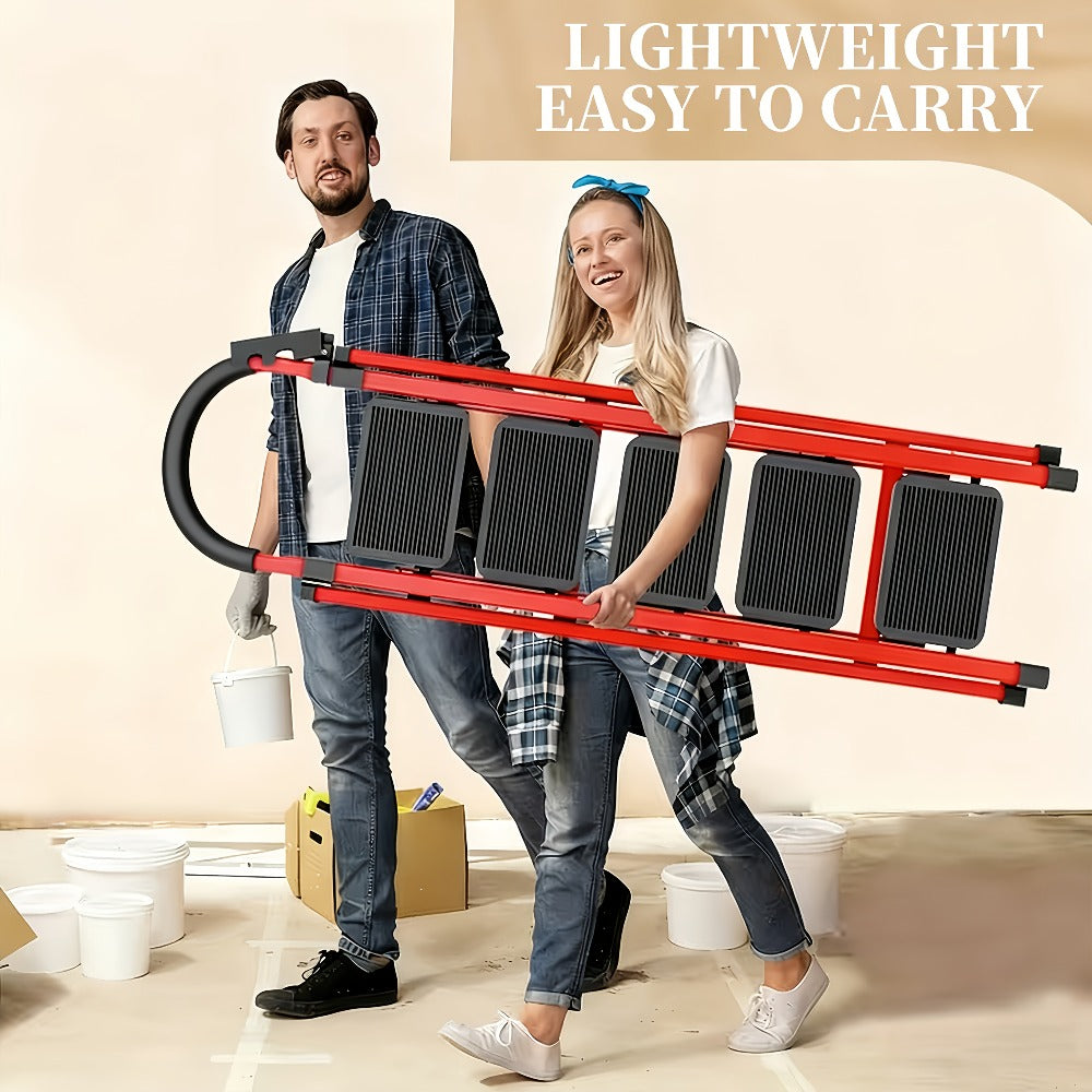 Folding Step Stool Ladder 500lbs Heavy Duty Steel with Anti-Slip Wide Treads & Handrails – Safety Lock, Portable Multi-Step Ladder for Home, Kitchen & Outdoor Use, Mini / Medium /  - product image 11