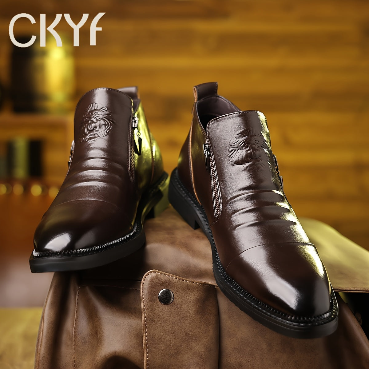 Embossed Casual Men's Ankle Boot - product image 4