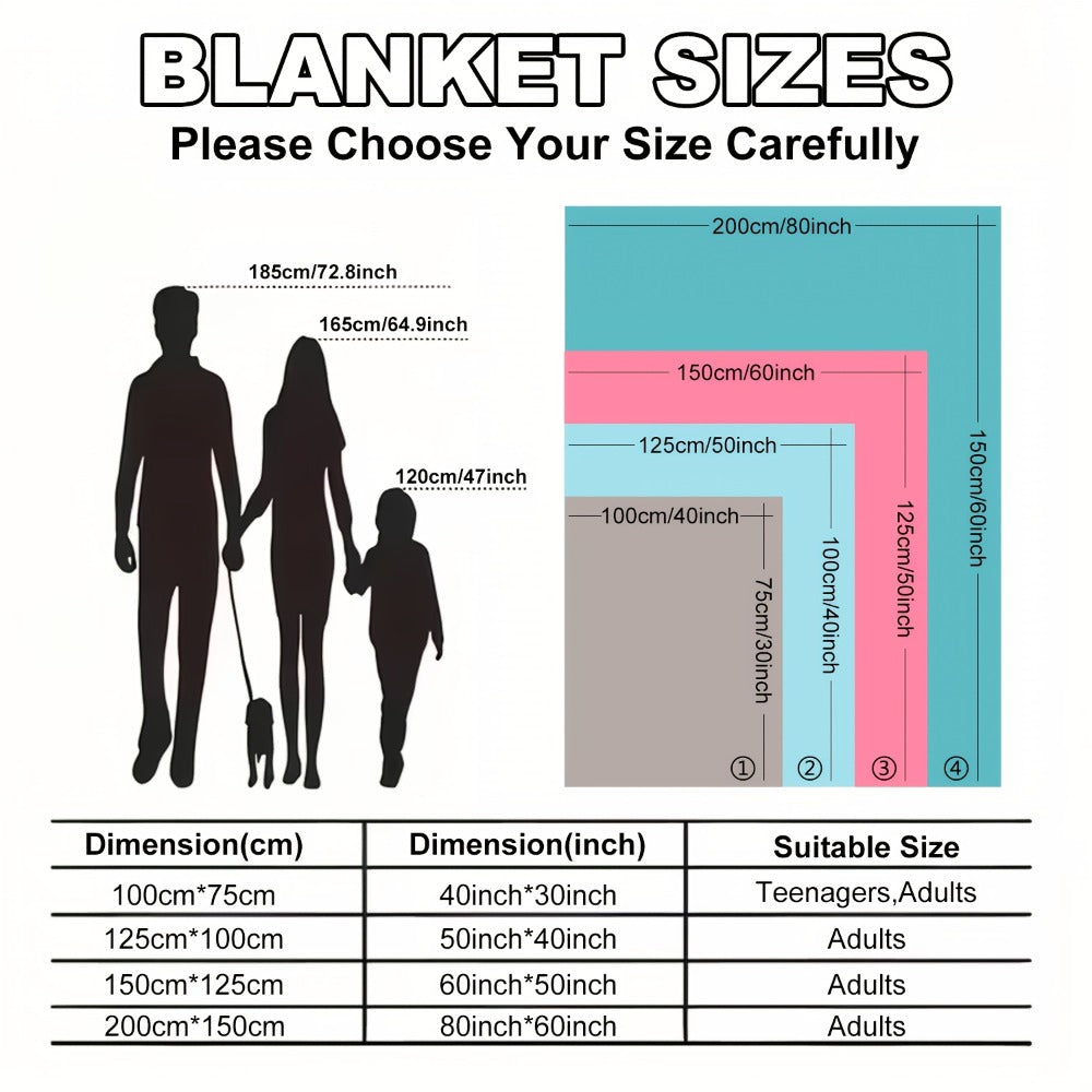 Bear Print Flannel Throw Blanket - Cute Soft Plush 2D Flat Printed Cozy Bedspread for Sofa Bed Camping Travel, Adorable Animal Pattern Gift Blanket Multi-Color - product image 3
