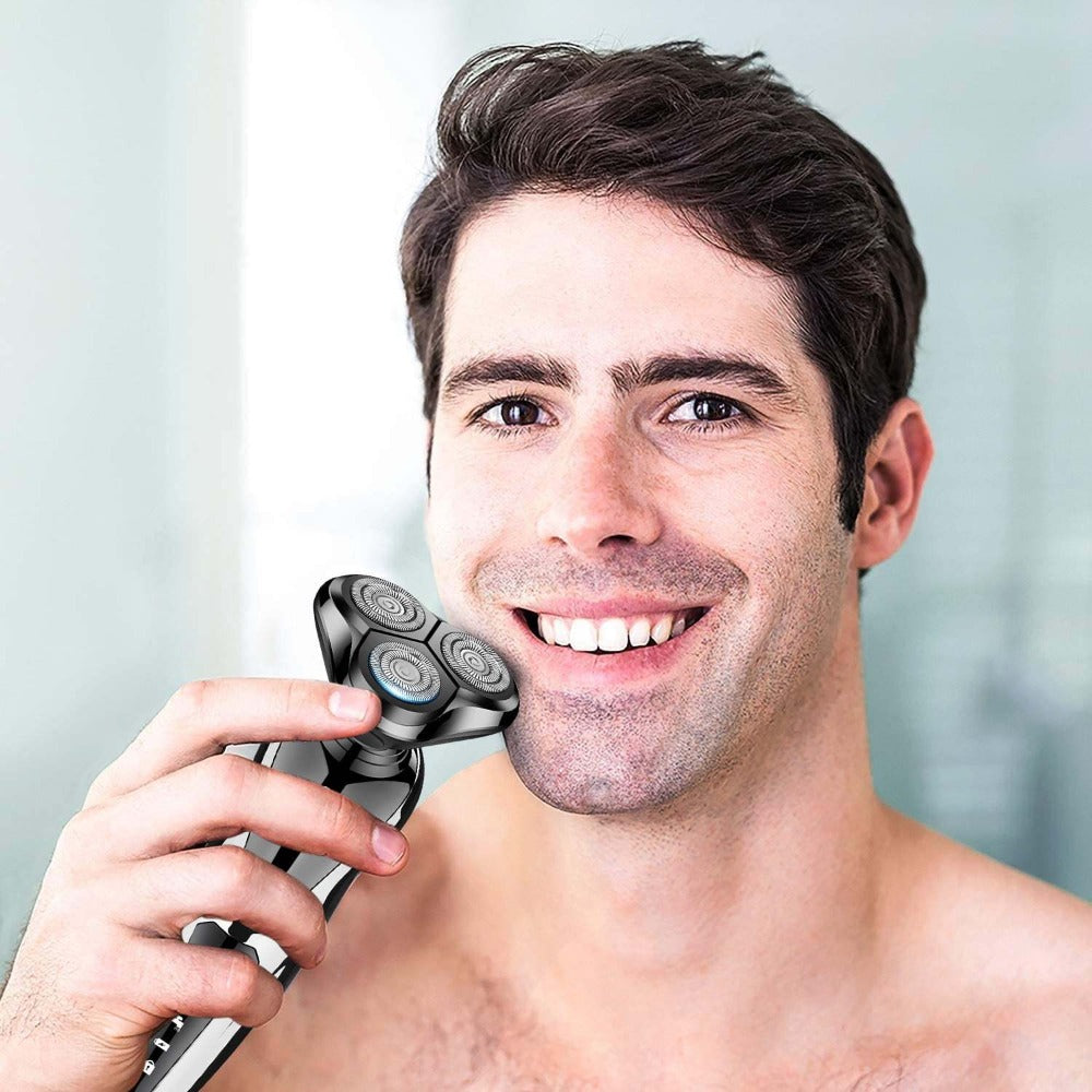 Electric Shaver for Men 3-in-1 Cordless Rechargeable 360° Floating Rotary – Beard Trimmer, Nose Hair Trimmer & Face Shaver with LED Display, 90-Min Battery & USB Charging, Black - product image 9