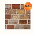 Peel and Stick Tile Stickers 20pcs Vintage Brick Pattern Self-Adhesive Waterproof Wall Tiles for Kitchen Bathroom Toilet – Removable Oil-Proof Backsplash Wall Art Decor - product image 17