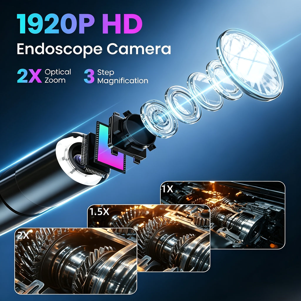 Inspection Camera Endoscope Camera with Light 4.3 IPS Screen 1080P HD Borescope Snake Camera for Men 8 Adjustable LED Lights Semi Rigid Cable Pipe Inspection - product image 9