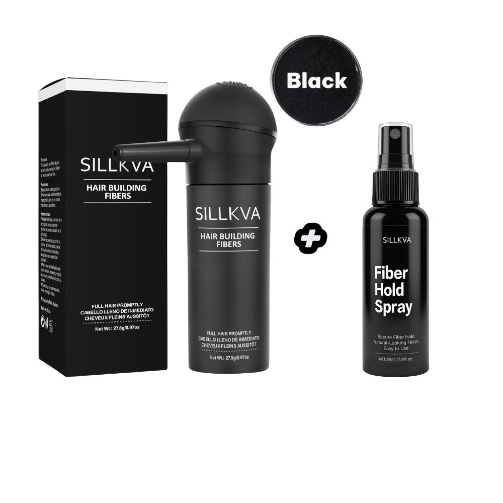 Hair Fibers Spray Applicator Kit Instant Thickness for Thinning Hair & Bald Spots SILLKVA 7 Shades Precision Spray Natural Coverage Hair Loss Concealer Men & Women 0.97oz - product image 3