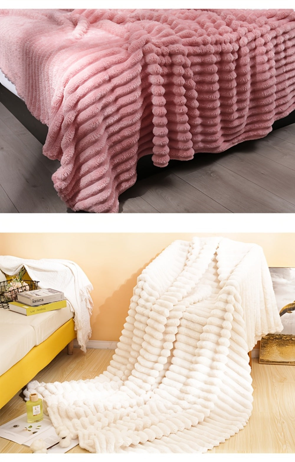 500gsm Heavy Plush Blanket – Ultra Thick Soft Warm Fluffy Blanket for Bed, Sofa & Travel, Baby to Double Size, 5 Colors - product image 42