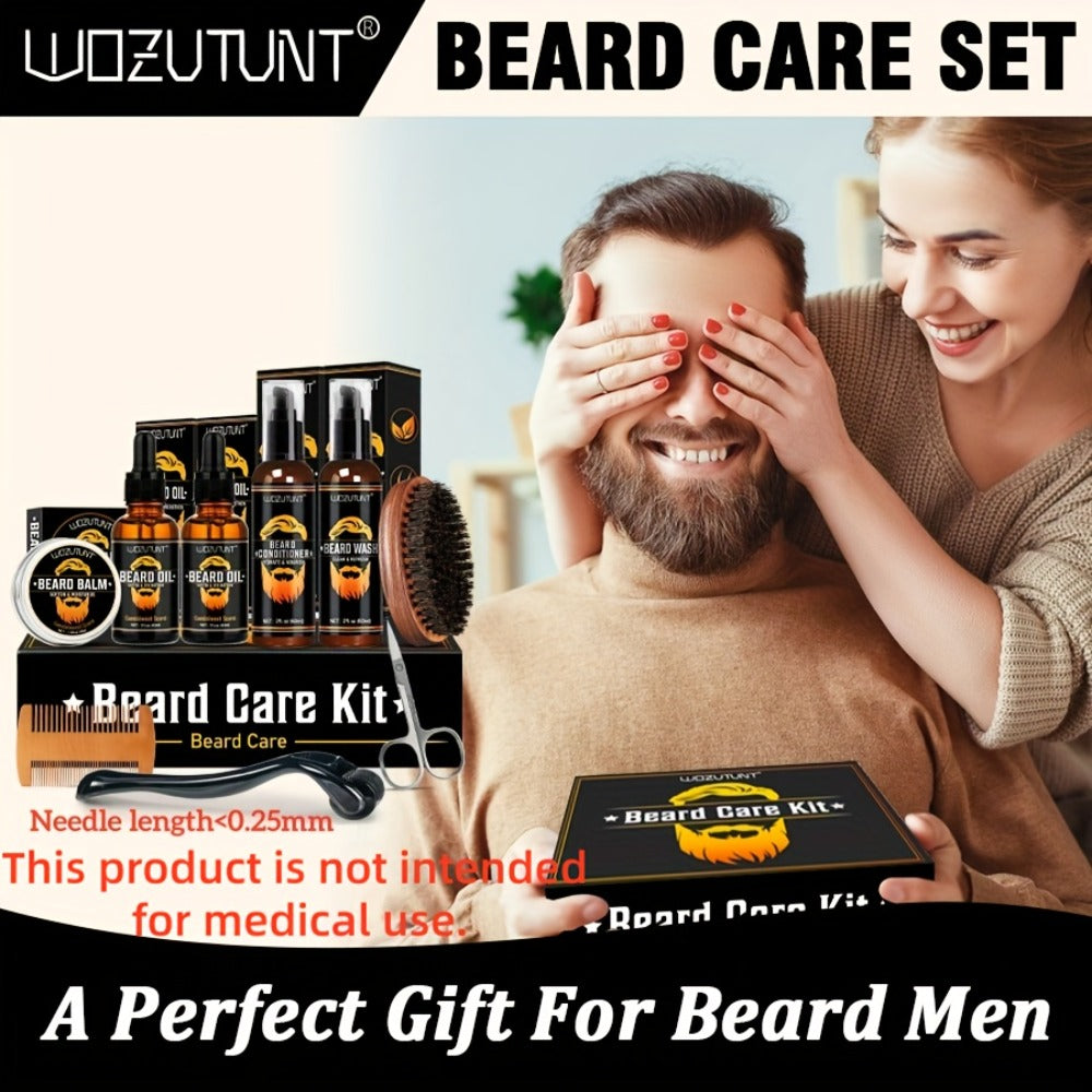 Beard Oil & Balm Grooming Kit for Men — 9-Piece Complete Beard Care Set with Conditioner Wash Brush Comb Clippers Travel Pouch, Beard Pen Option, Birthday Father's Day Gift - product image 10