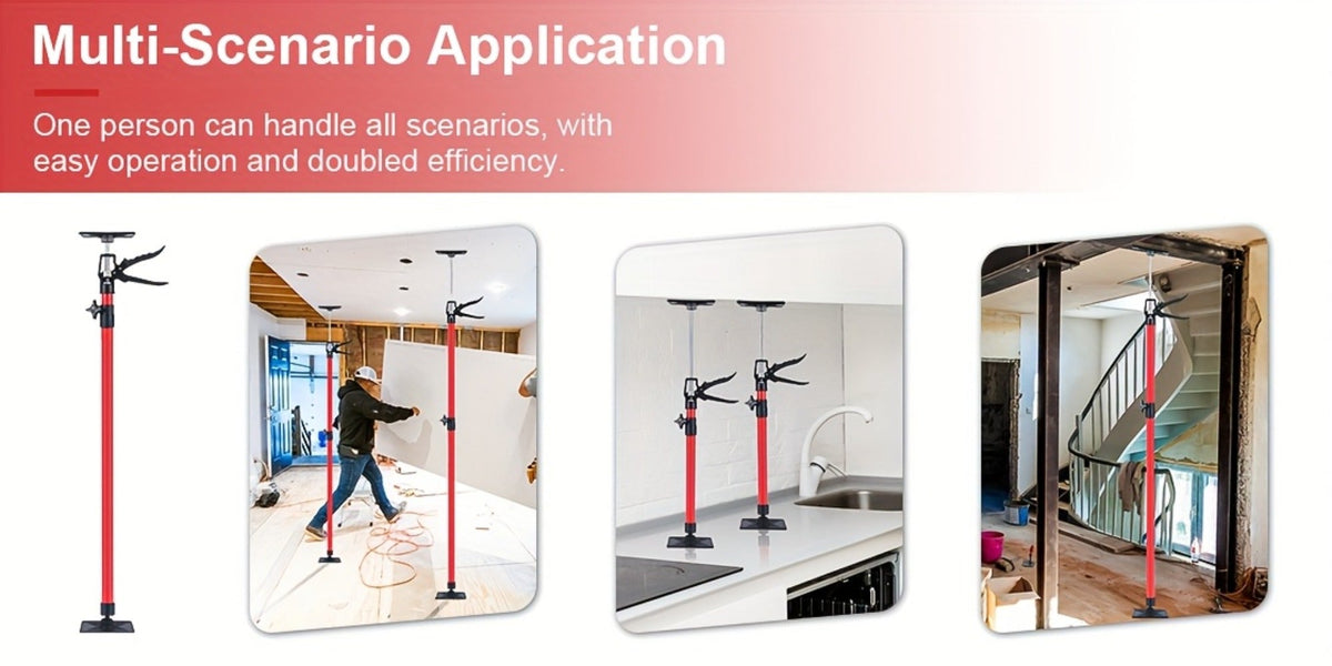 Telescopic Support Rod Adjustable 11.8-114in 154 lb Heavy Duty Anti-Slip Third Hand Support System 2pcs Drywall Lifting Cabinet Jack Wardrobe Installation Prop Tool-Grade Support K - product image 15