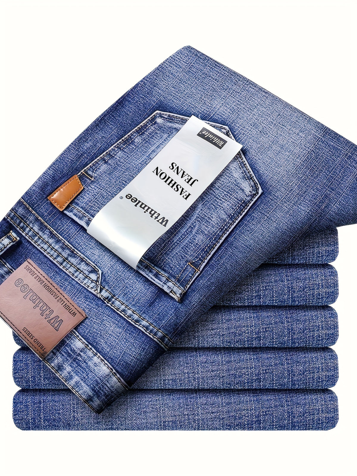 Mens For Jeans Men's Solid Denim Jeans, Light Business Style Slightly Stretch Straight Leg Pants For Outdoor Casual Daily Pantalones Para Hombres Mens Clothes Men Jeans Ropa De Hombre Jeans De Hombre