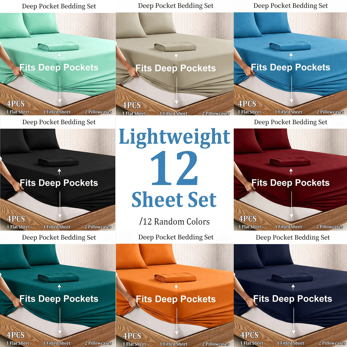 Deep Pocket Bed Sheet Set, Soft Brushed Fabric, Breathable All Season, Easy Care Kids Bedding, Great Christmas & Halloween Gift for Kids, Bedroom Dorm Use - product image 32