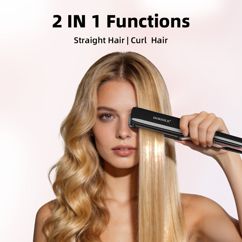 Plasma Ionic Hair Straightener Flat Iron 500°F with PTC Ceramic Oil Plates, LCD Display & 60-Min Auto Off — Frizz Control Professional Flat Iron for All Hair Types, 1" & 1.77" Plat - product image 4