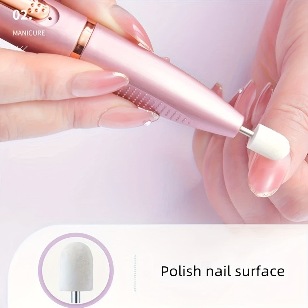 Electric Nail Drill Kit 11-Bit Variable Speed Portable Nail Grinder Machine for Gel Acrylic Natural Nails – Professional Manicure Buffing Filing Cuticle Removal Tool for Home Salon - product image 2