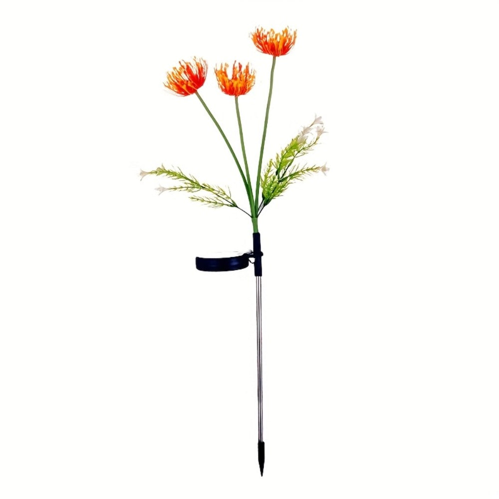 Solar Powered Flower Garden Lights 2-Pack – 3-Head Outdoor Lawn Simulation Shore Flower Stake Lights for Courtyard, Garden, Pathway & Landscape Decoration - product image 6