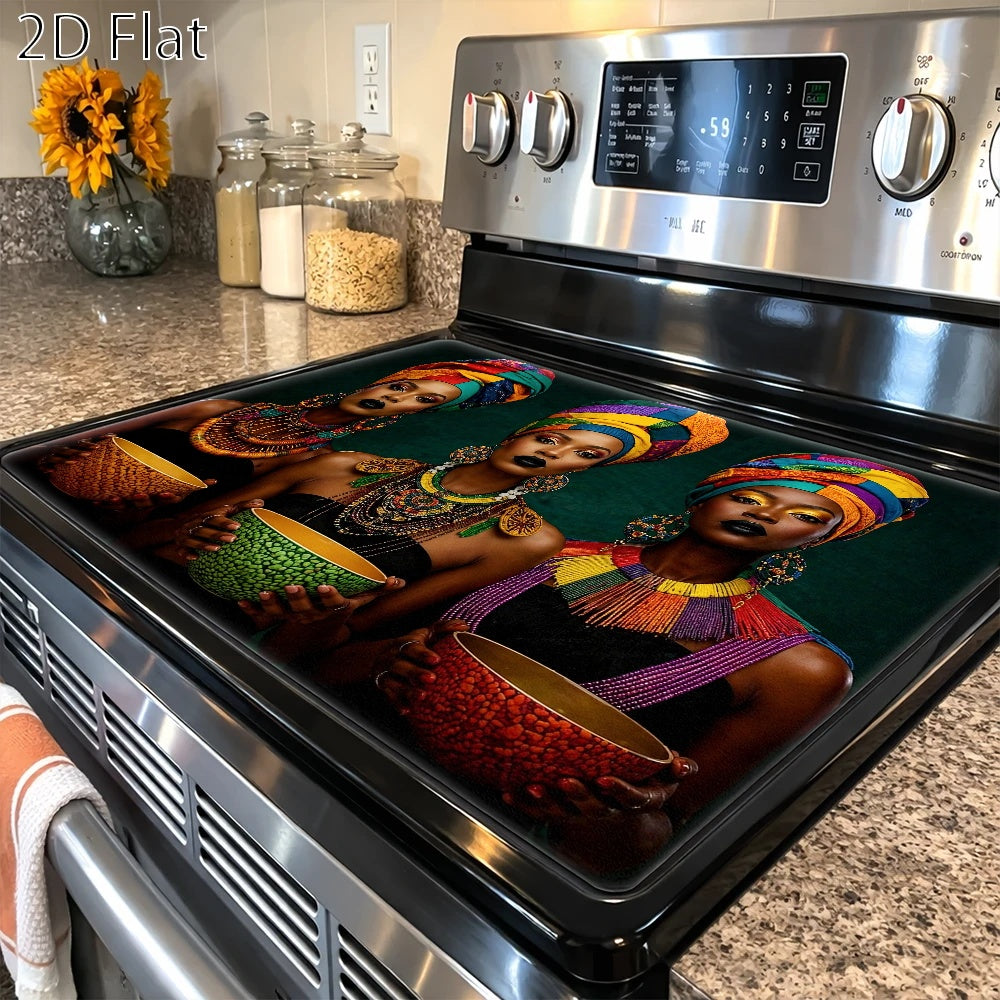 Stove Protector Mat African Tribal Pattern | Heat-Resistant Cooktop Cover for Gas Stove Induction Cooker & Oven | Reusable Non-Slip Kitchen Mat | Glass Countertop Washer Dryer Top  - product image 10